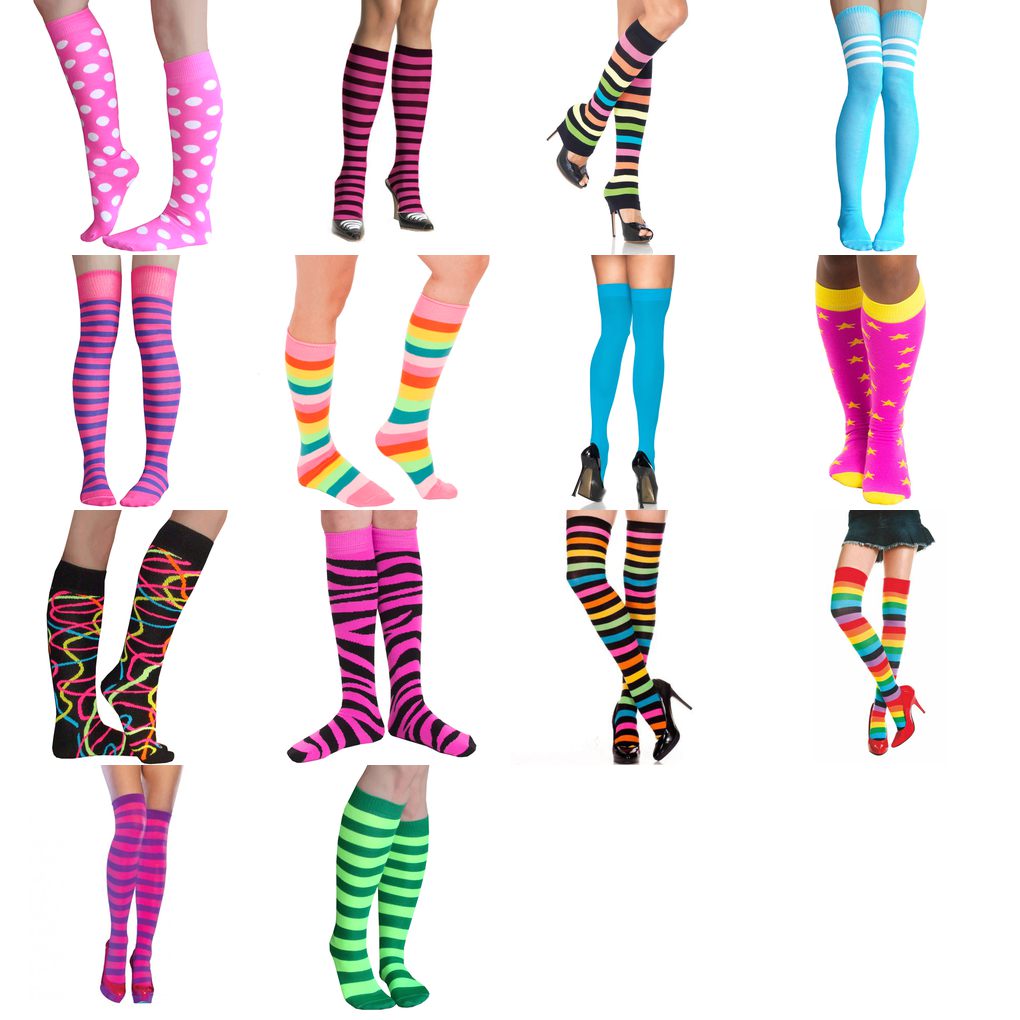 neon long socks